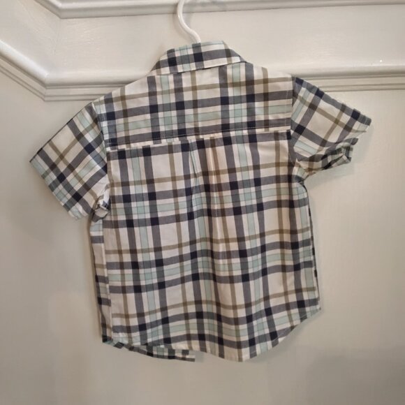 Carter’s “Just One You” Boys Plaid Button-Down Shirt (18M) - Picture 2 of 2